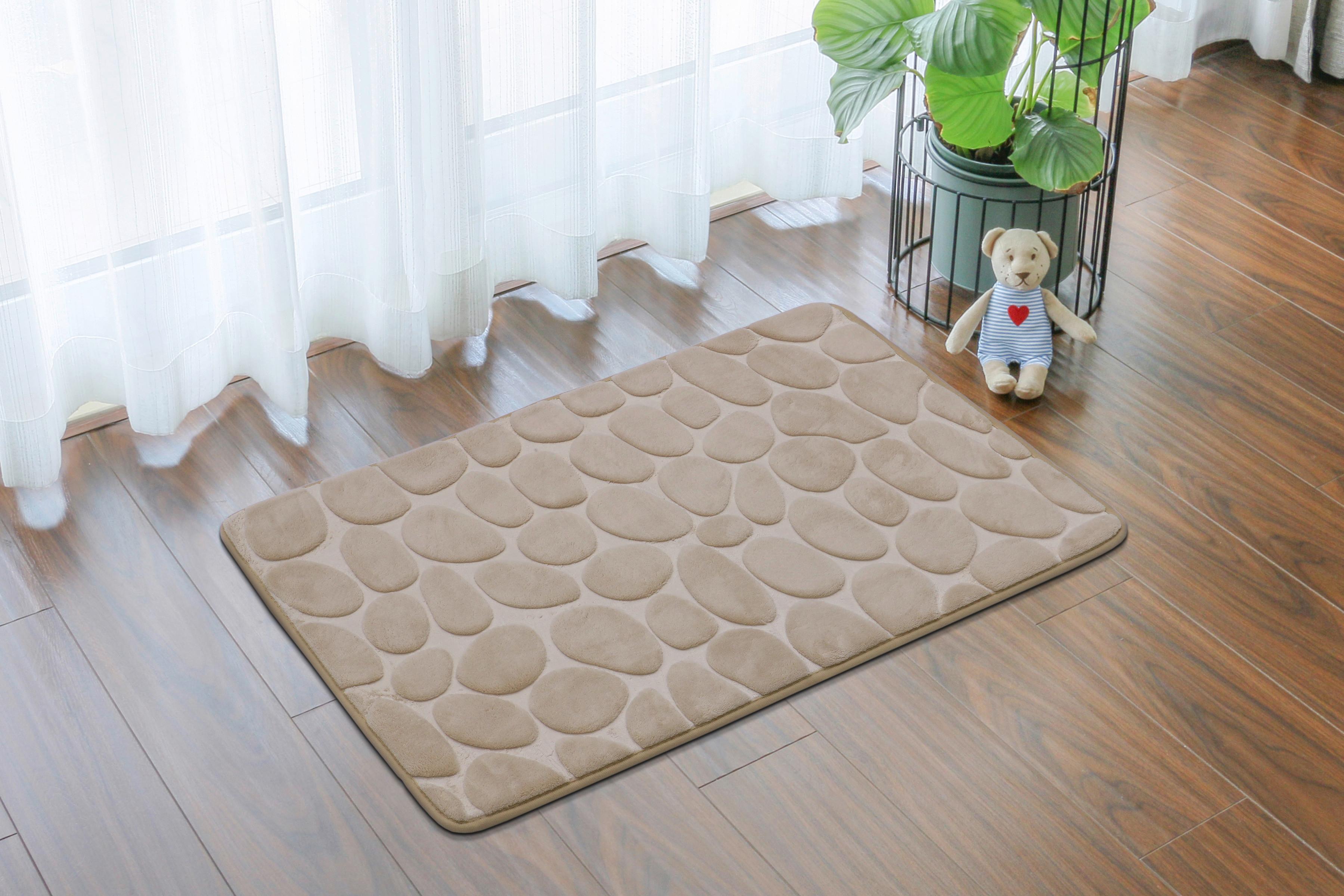 Badematte Stone 50x80 Cm Beige, Rutschhemmend - Beige, MODERN, Textil (50/80cm) - Luca Bessoni