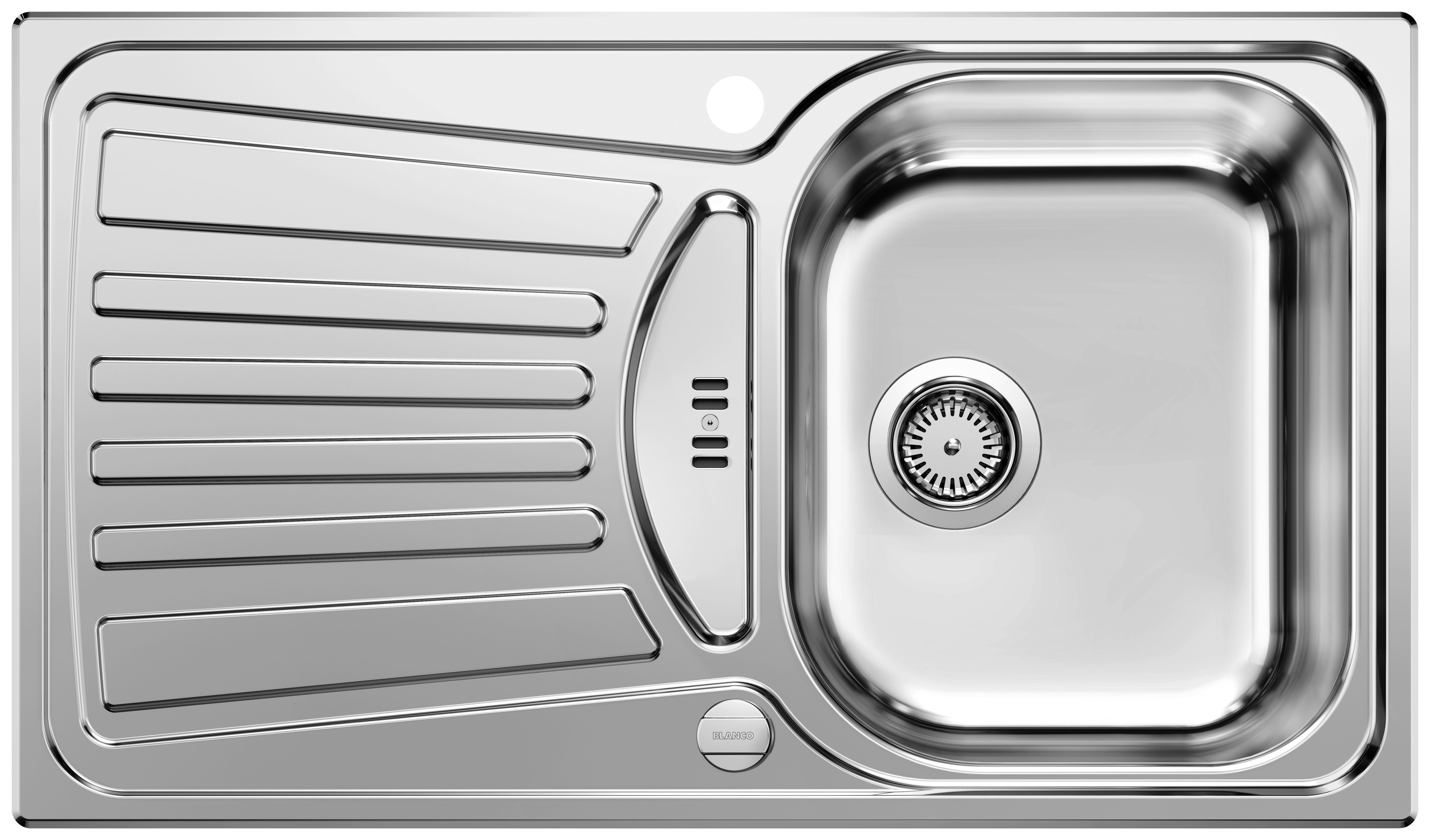 Spüle Blanco Plus 45 S - Edelstahlfarben, KONVENTIONELL, Metall (86/16/50cm) - Blanco