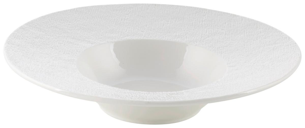 Talíř na těstoviny HARUKI - GOURMET - bílá, Moderní, keramika (28,9/6,2cm) - Mömax