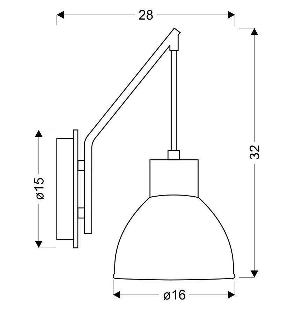 Wandleuchte 21-73495 - Natur, Metall (28/16/32cm)