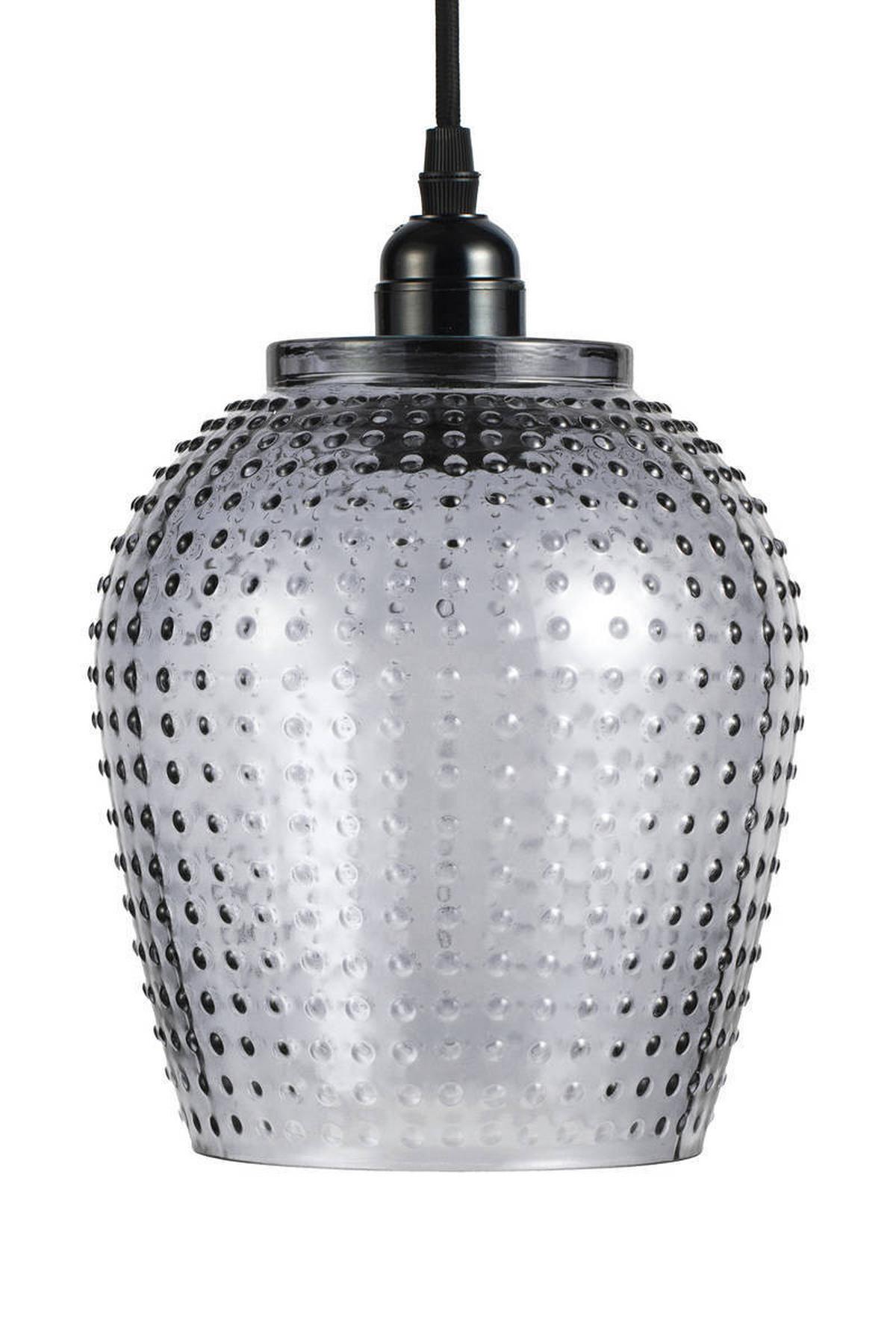 Hängeleuchte Riva H: 27 Cm 1-Flammig - Grau, Trend, Glas (18/27/18cm) - Kayoom