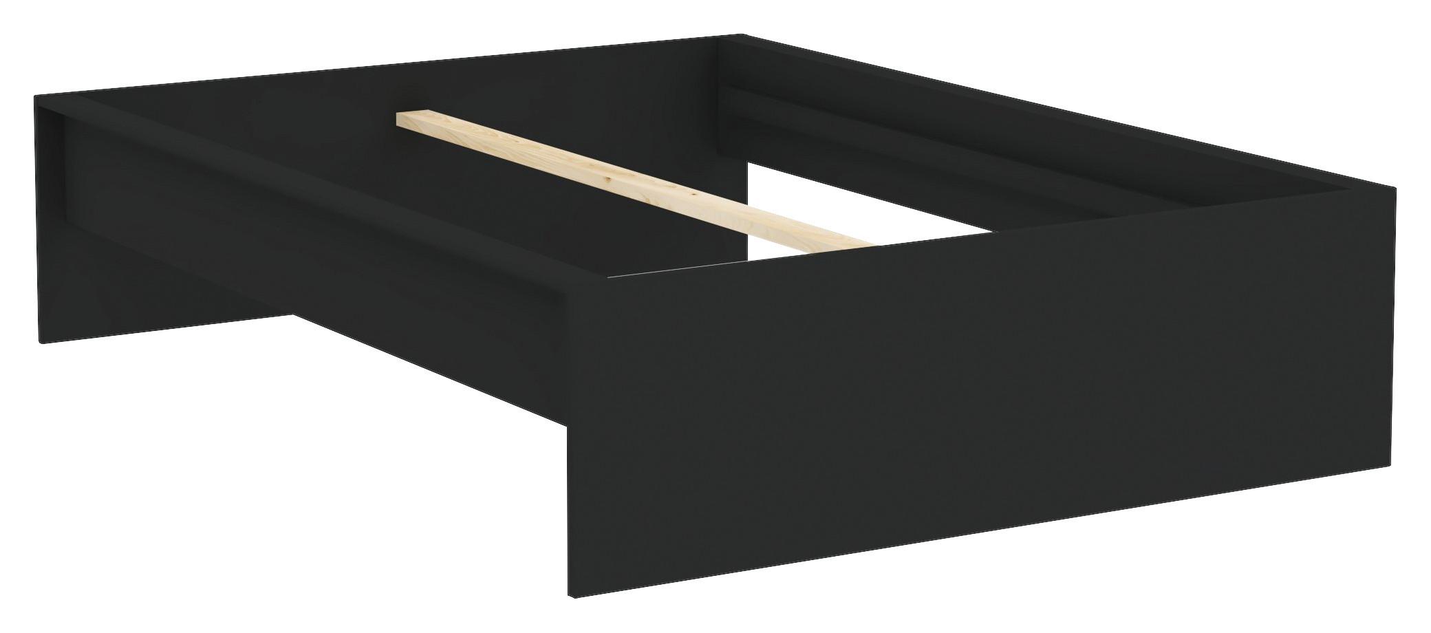 RÁM POSTELE UNIT 140 - antracitová, Konvenční, kompozitní dřevo (140/200cm) - Ondega