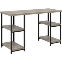 Schreibtisch Elmwood Eiche Grau B: 72 cm - Eiche grau/Schwarz, Design, Holzwerkstoff/Metall (121/72/46cm) - MID.YOU