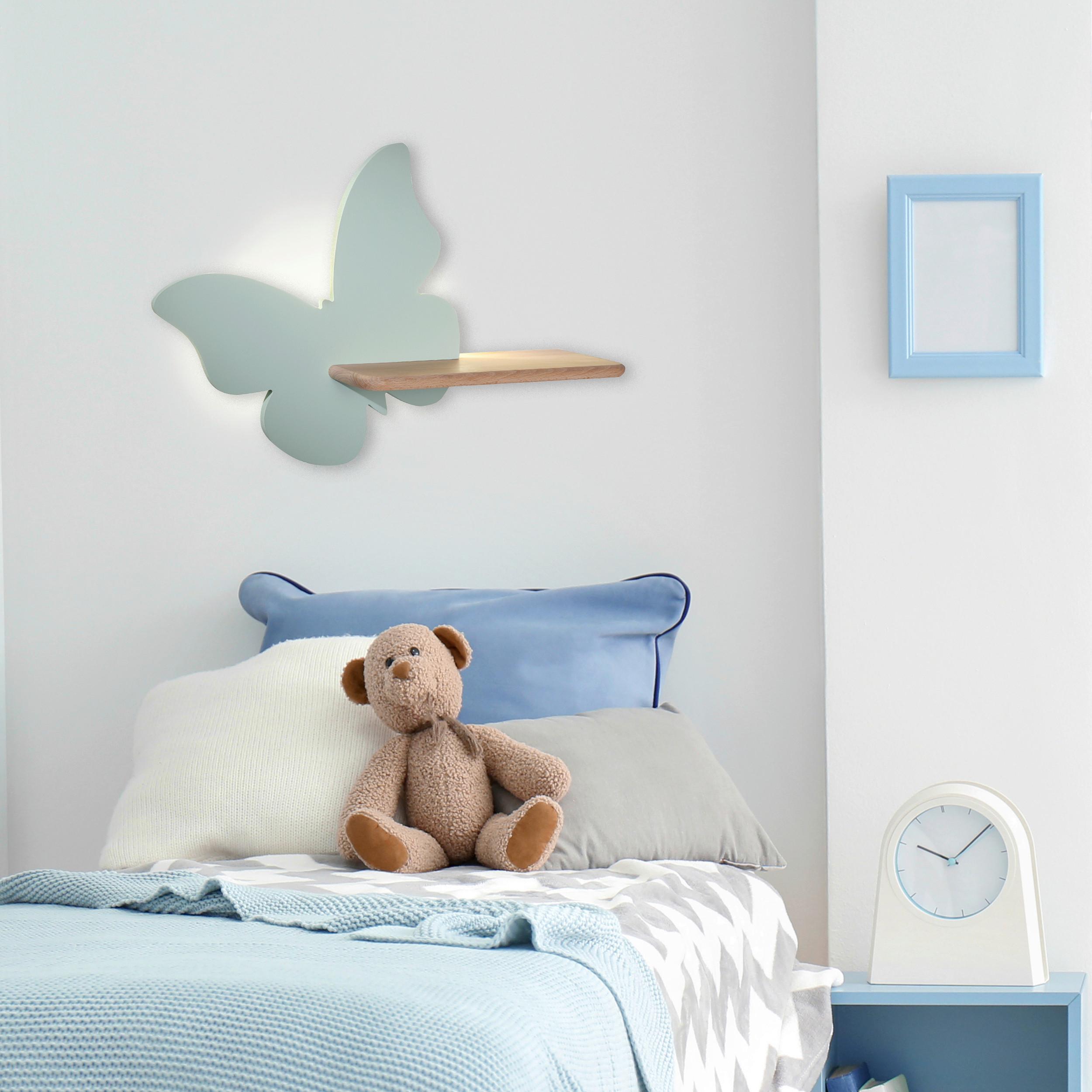 Kinderwandleuchte 21-84880 Butterfly - Mintgrün, Basics, Holz/Holzwerkstoff (40/12/29.5cm)