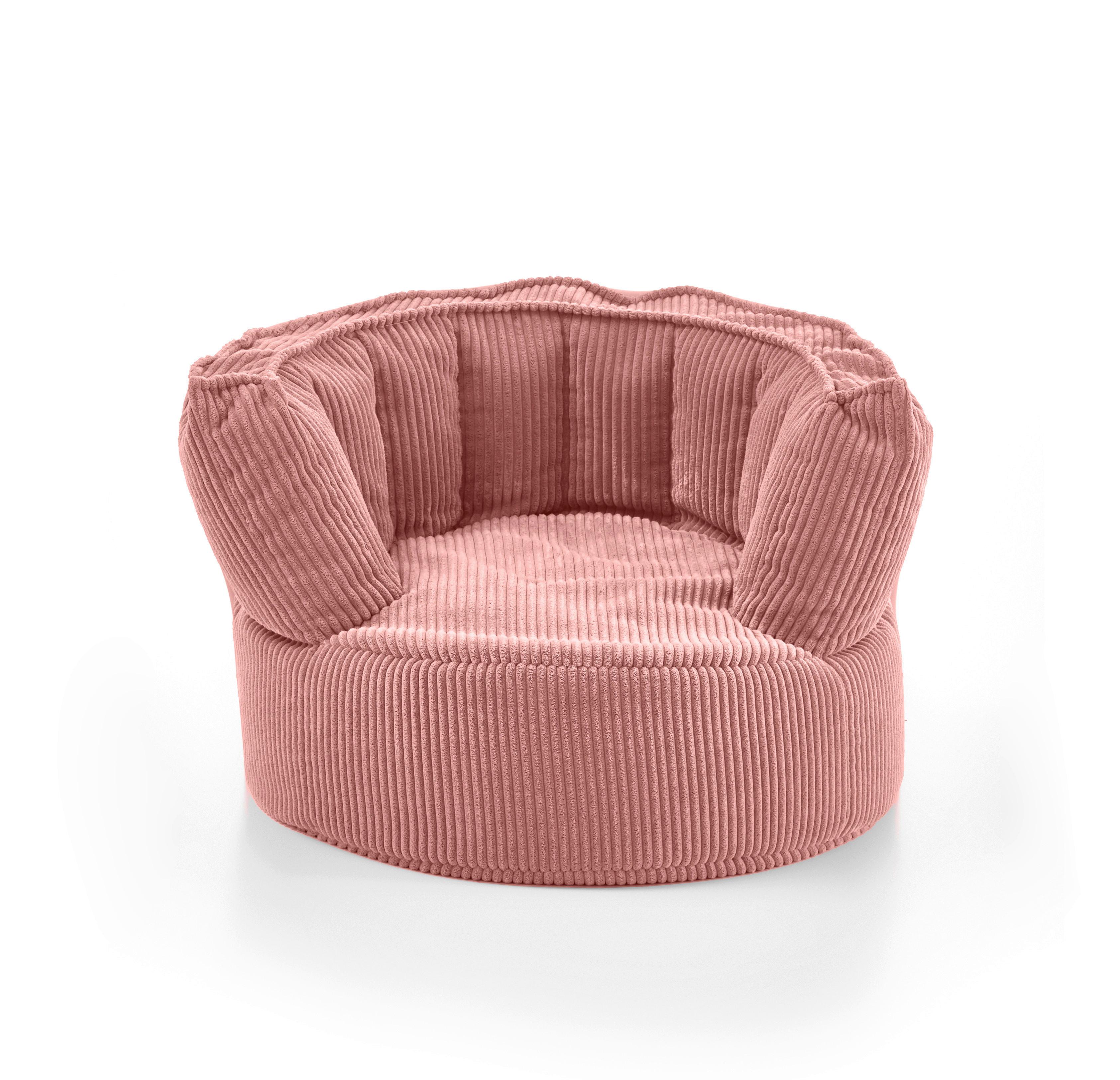 Sitzsack Snuggle Rosa B: 75cm - Beige/Rosa, Basics, Textil (75/55/72cm) - MID.YOU