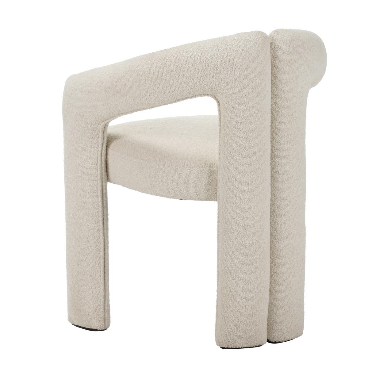 ARMLEHNSTUHL-SET Maro Elfenbein B: 60cm - Elfenbein, MODERN, Textil/Metall (60/78/57cm) - Livetastic
