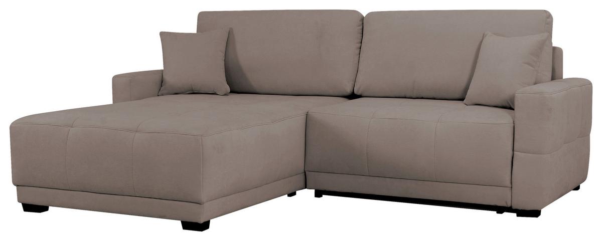 Ecksofa Mount Hellbraun S: 237x186 cm - Hellbraun, Design, Textil (237/186cm) - MID.YOU