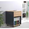 Rollcontainer Anthrazit/ Eiche Dekor Dalrosa 39x55x45cm - Honigeiche/Anthrazit, MODERN, Holzwerkstoff/Kunststoff (39/55/45cm) - MID.YOU