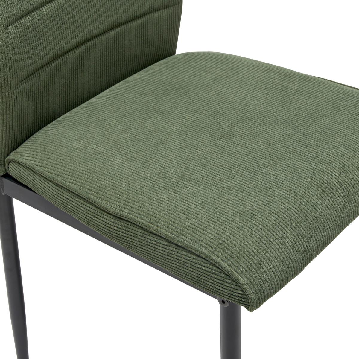 Stuhl-Set Ratford - Schwarz/Grün, LIFESTYLE, Textil/Metall (44/96/58cm) - Livetastic