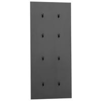 Garderobenpaneel Alexa 490 Mattschwarz - Schwarz, Design, Holzwerkstoff (24,5/109/2,6cm) - MID.YOU