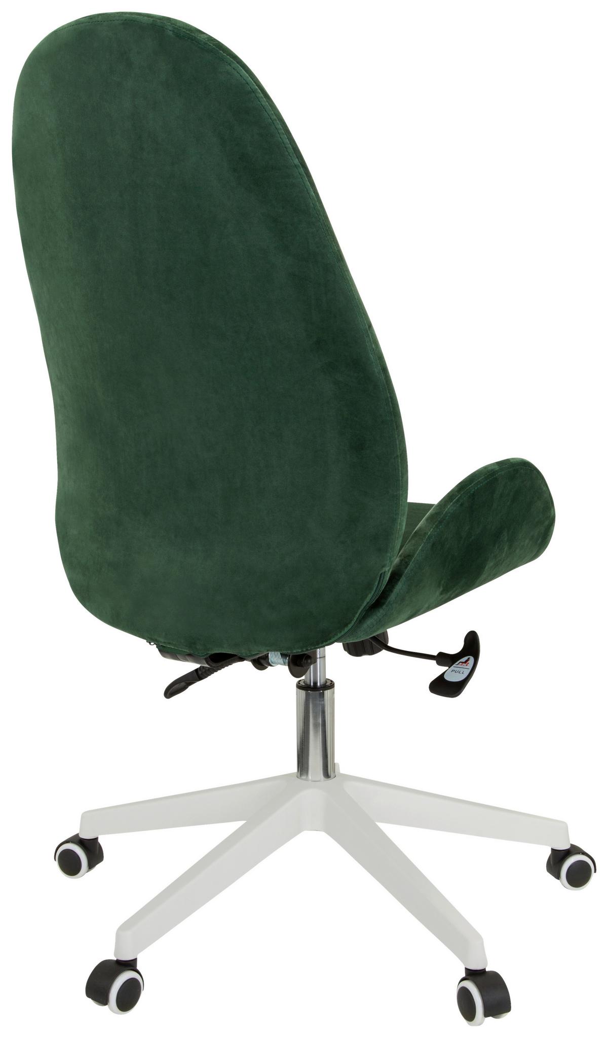 Drehstuhl Avea Mit Wippfunktion Grün - Weiß/Grün, Basics, Kunststoff/Textil (56/104/58cm) - MID.YOU