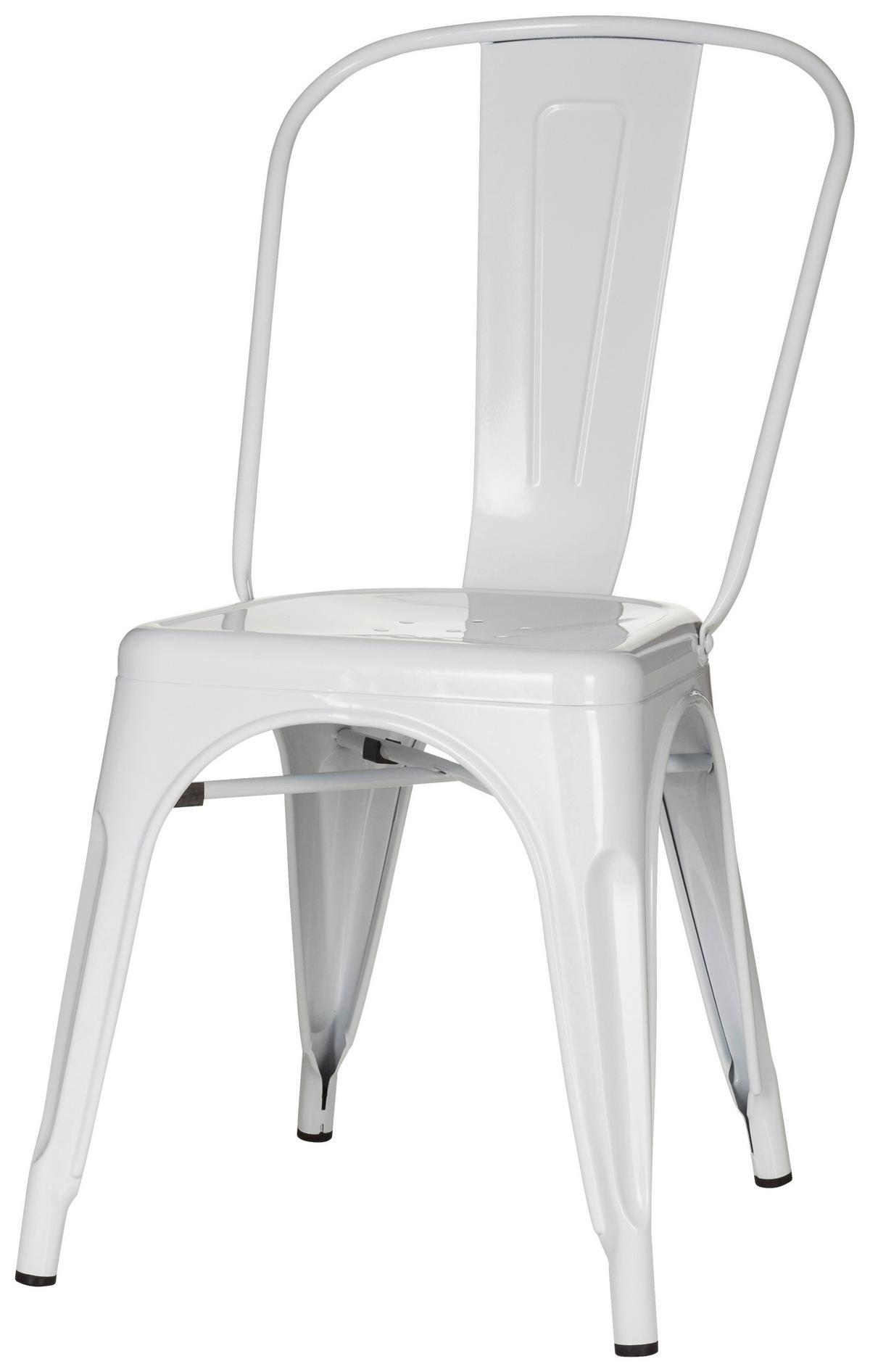 Stuhl Vantaggio Comfort Stapelbar Weiß Bis 150 Kg - Weiß, Basics, Metall (44/84/54cm) - MID.YOU