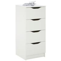 Kommode Grifflos B 40cm Westphalen, Weiß - Weiß, LIFESTYLE, Holzwerkstoff (40/92/40cm) - MID.YOU