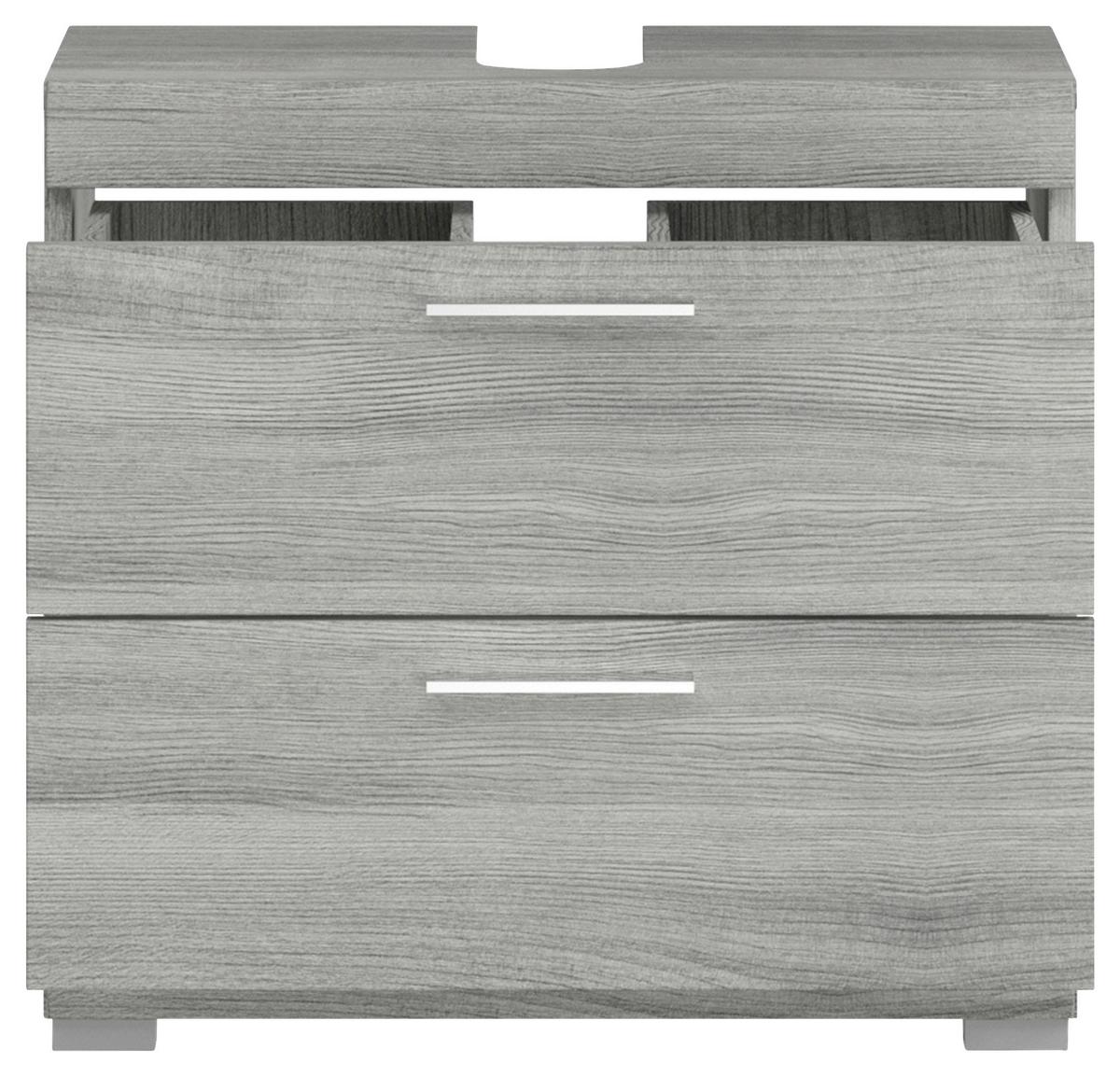 Waschbeckenunterschrank Soul B: 60 Cm Silbereichenfarben - Silbereichenfarben, MODERN, Holzwerkstoff (60/56/34cm) - MID.YOU