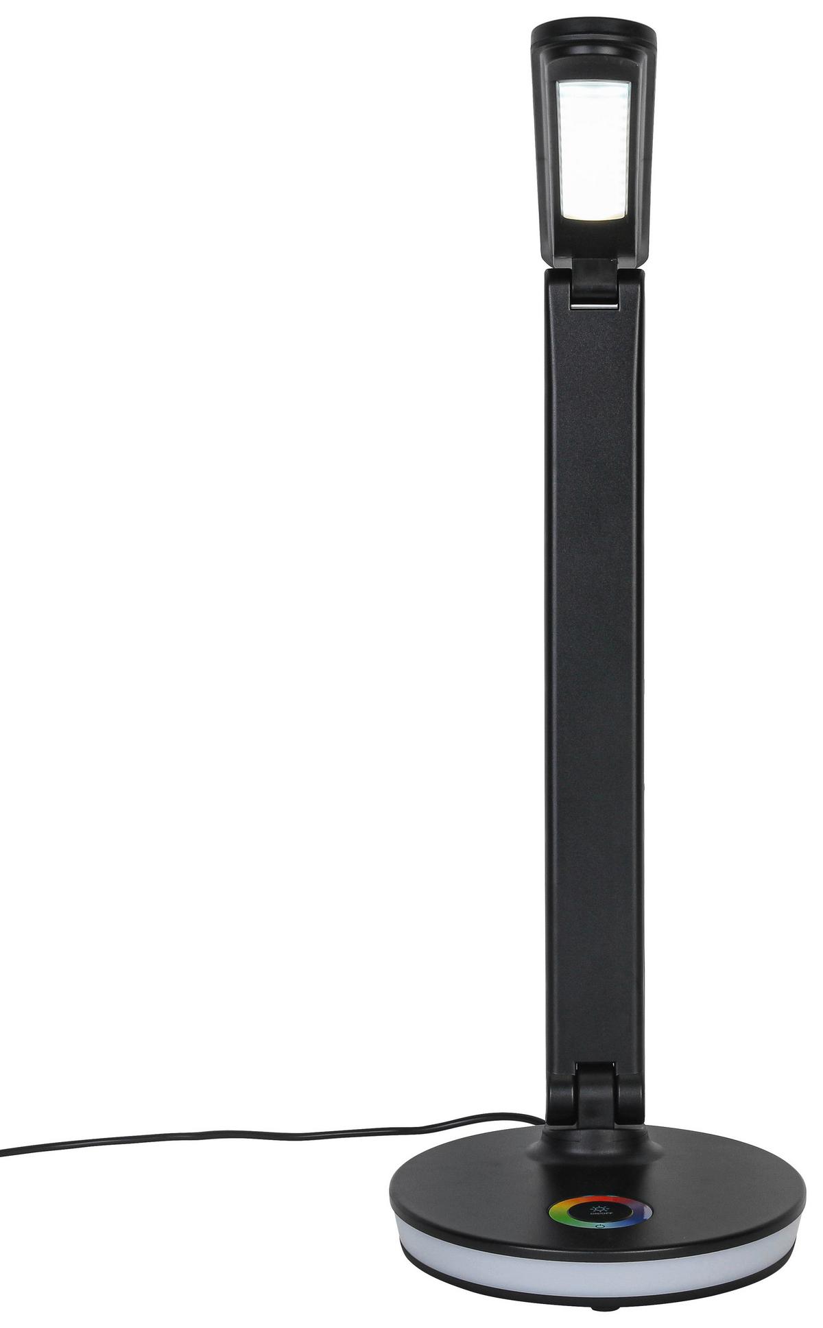 LED-Schreibtischleuchte Luana - Chromfarben/Anthrazit, MODERN, Kunststoff (33/16,5/40cm) - Luca Bessoni