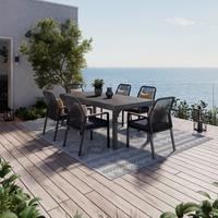 Gartenstuhl Daniela - Dunkelgrau/Eichefarben, MODERN, Textil/Metall (55/90/67cm) - Beldano