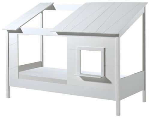 Domčeková posteľ pre najmenších 90x200cm - biela, Konventionell, kompozitné drevo (90/200cm) - MID.YOU