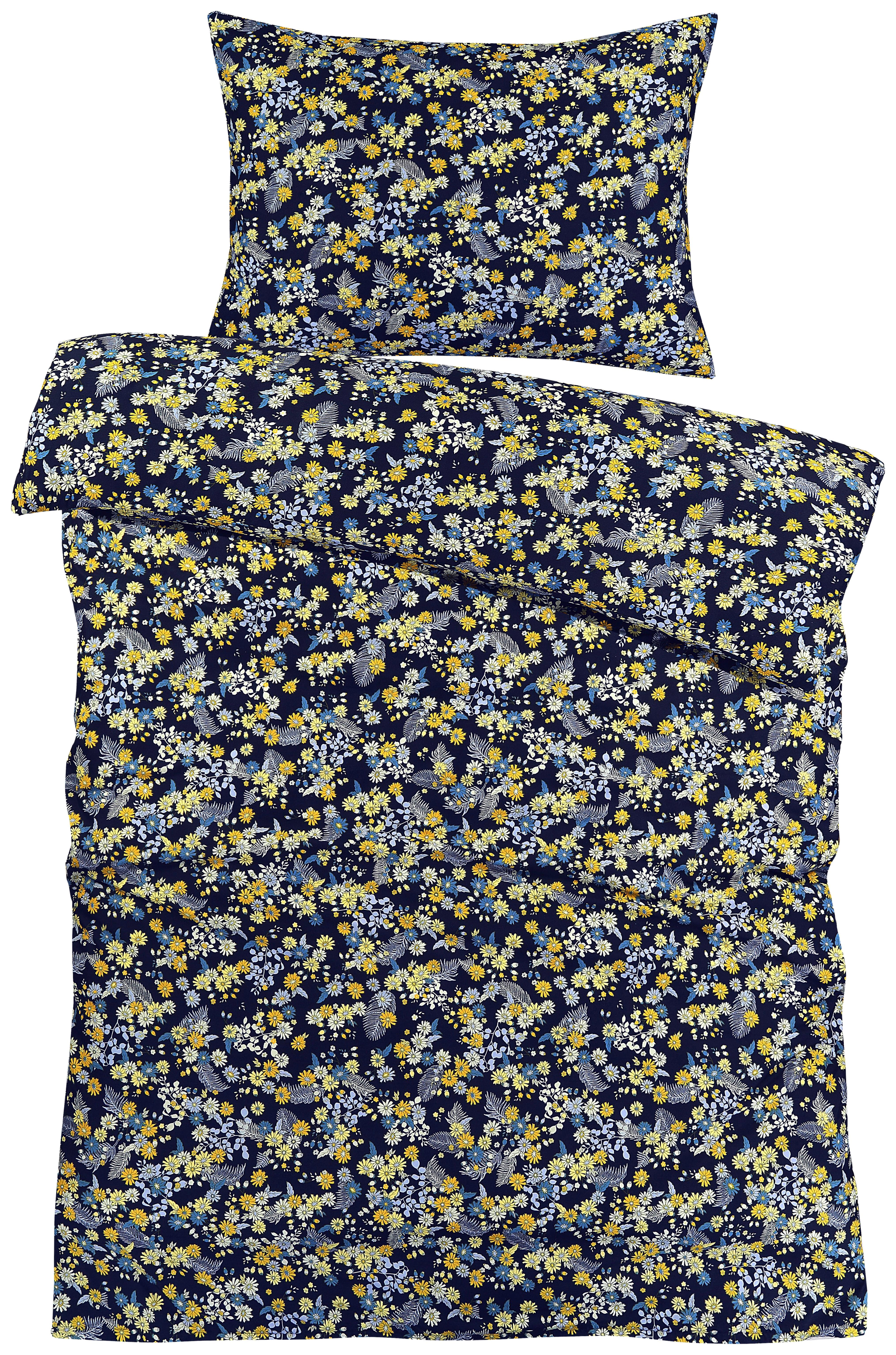 Bettwäsche Birgit - Gelb/Weiß, MODERN, Textil - Luca Bessoni