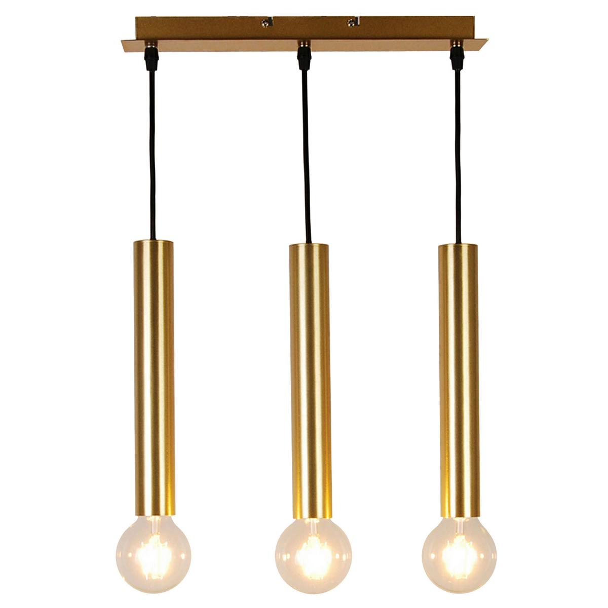 Pendelleuchte 50103037 Dallas - Goldfarben/Schwarz, Design, Metall (38/7/128.4cm)