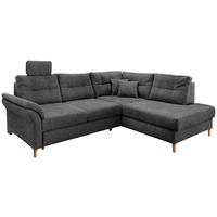 Ecksofa Brizzini inkl. Bettkasten, anthrazit, 264x206 - Anthrazit/Naturfarben, MODERN, Textil (264/206cm) - Livetastic
