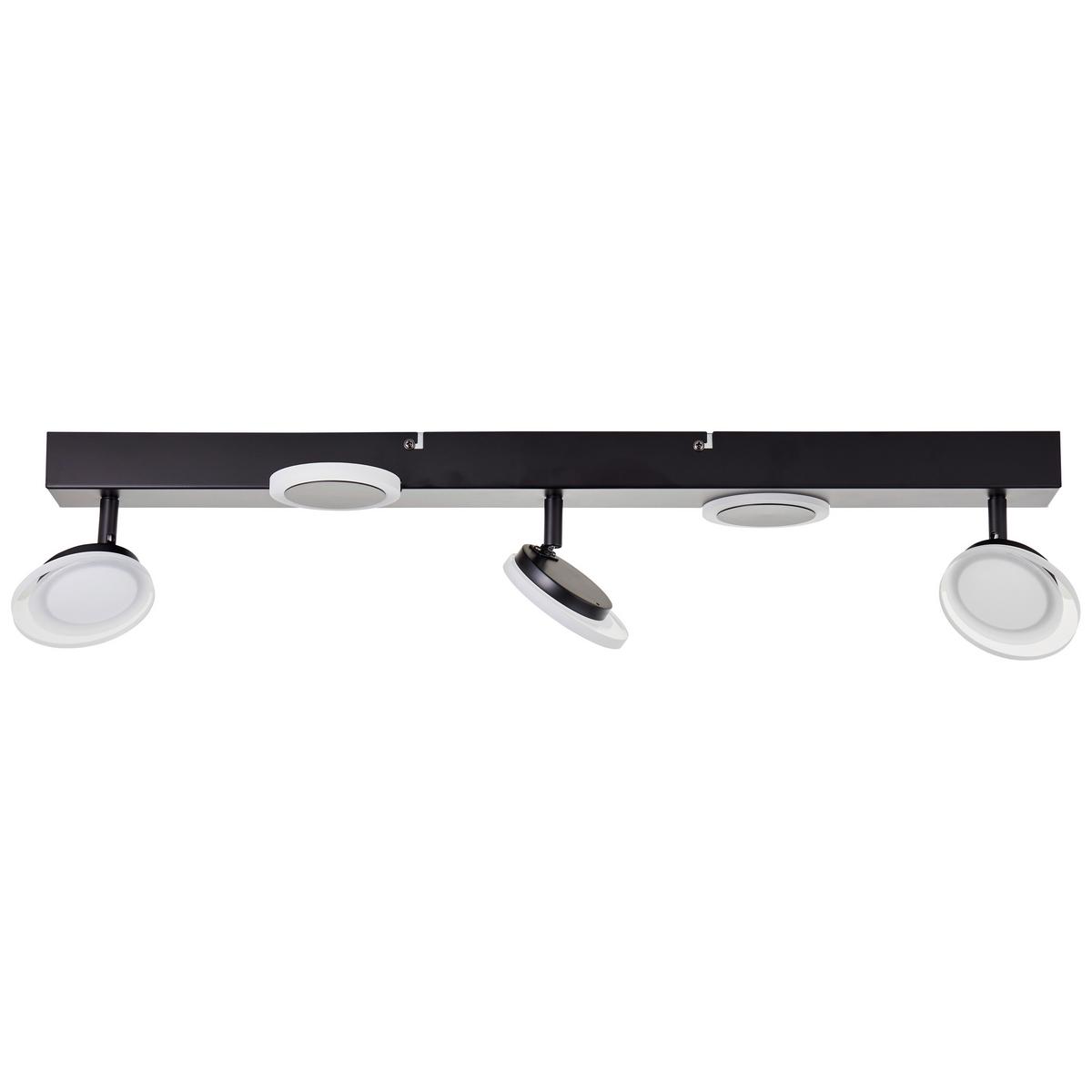 Led-strahler Meriza 3-flammig Verstellbar L: 70 Cm - Schwarz, Design, Kunststoff/Metall (16/70/15cm) - Brilliant