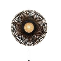 Wandleuchte Kalimantan Schwarz B: 8 cm - Schwarz, Trend (30/8/30cm) - Good & Mojo