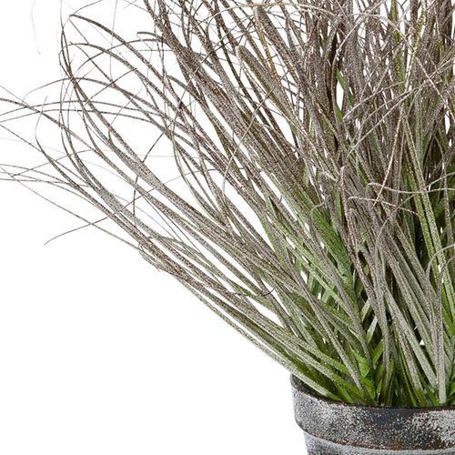 Kunstpflanze Schilfgras Grün H: 95 Cm Mit Topf - Schwarz/Grün, Trend, Kunststoff (95cm) - P & B