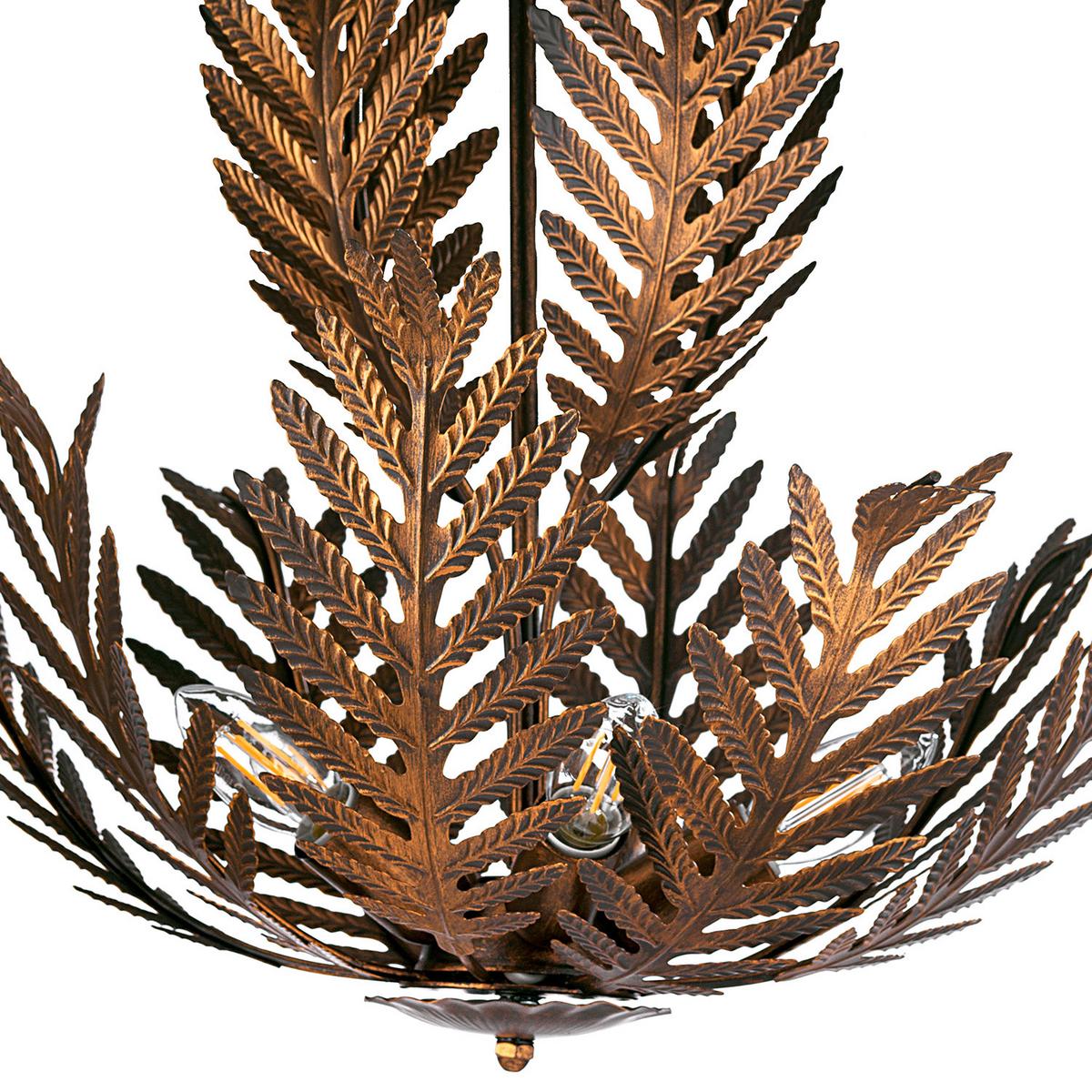 Hängeleuchte 4996/5b - Bronzefarben, Natur, Metall (55/105cm)