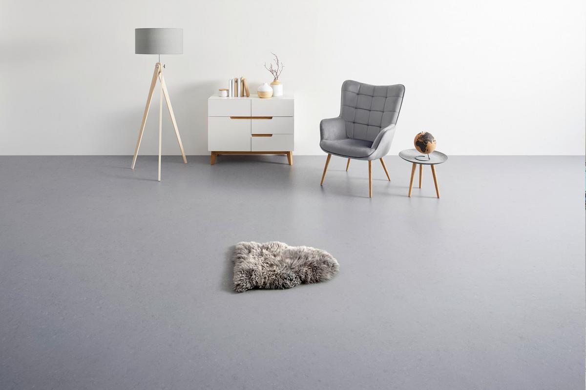 OVČIA KOŽUŠINA Emma, 60/45cm, svetlosivá - svetlosivá, textil (45/60cm) - Modern Living