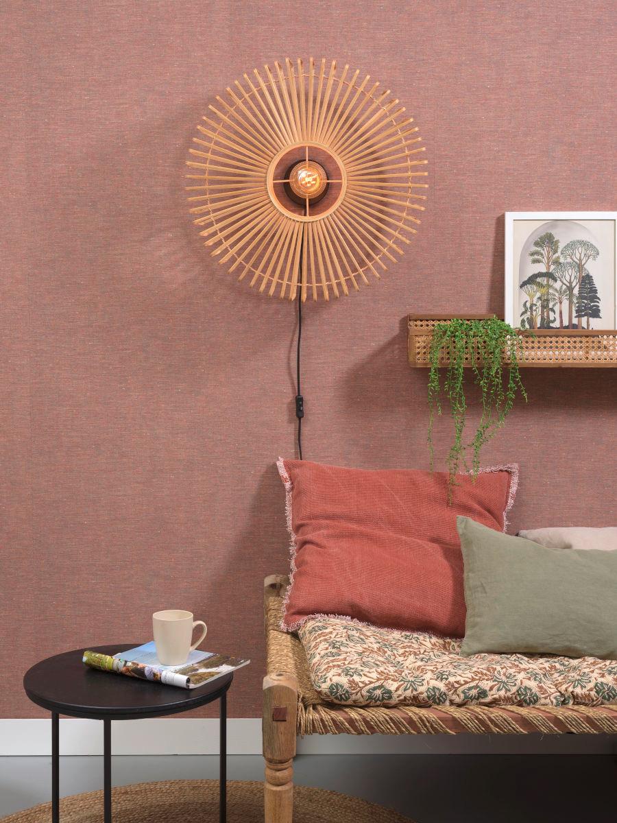 Wandleuchte Bromo/W/6018/N - Naturfarben, Trend, Holz (20/60cm) - Good & Mojo
