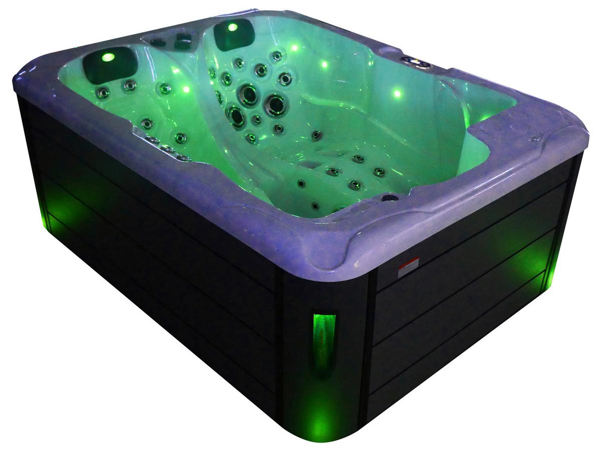 Whirlpool Capri Grauweiß B: 210 Cm - Grauweiß, KONVENTIONELL, Kunststoff (210/160/90cm) - Sanotechnik