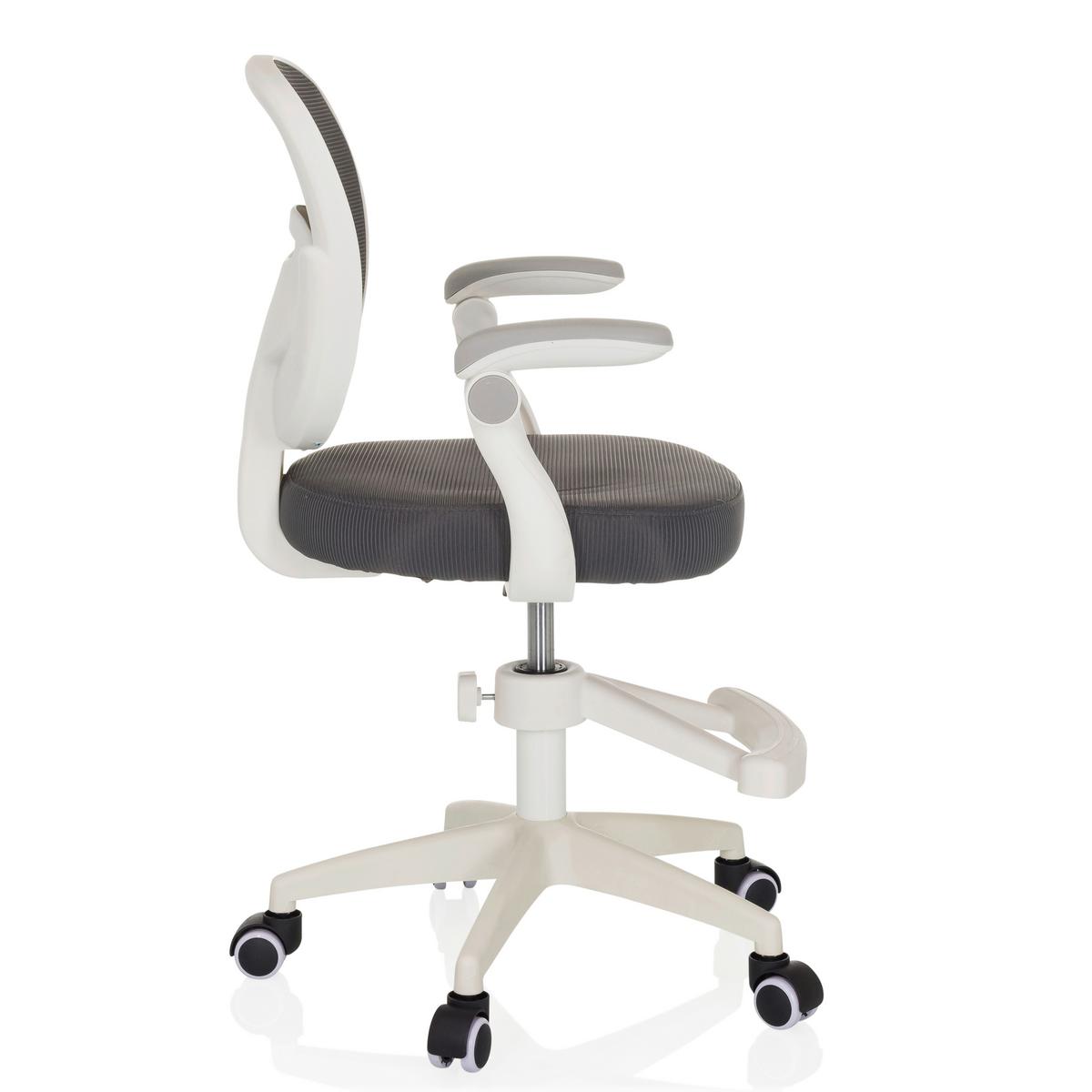 Jugenddrehstuhl Kiddy Smart Grau B: 61 cm - Rosa/Weiß, MODERN, Kunststoff/Textil (61/84-97/55cm) - MID.YOU