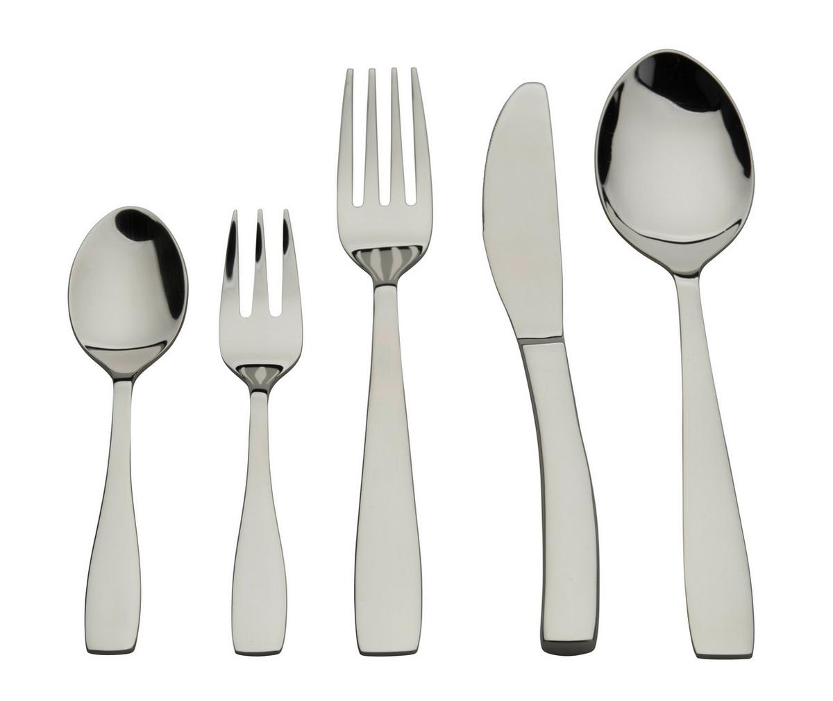 Besteckset Stefan - Edelstahlfarben, MODERN, Metall - Luca Bessoni