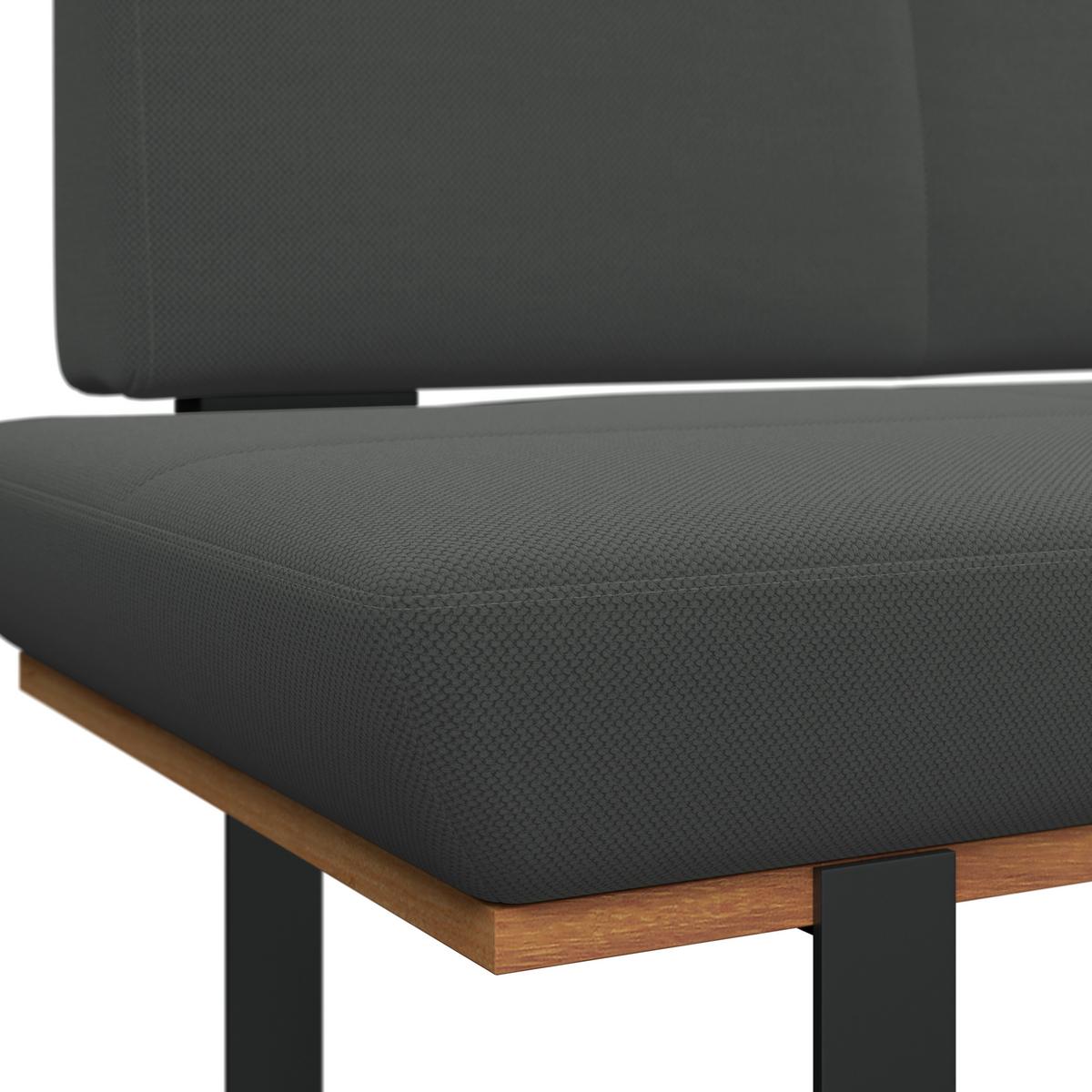 Eckbank Tristan Webstoff anthrazit,S:245x195cm - Anthrazit/Schwarz, MODERN, Holz/Textil (245/195cm) - James Wood