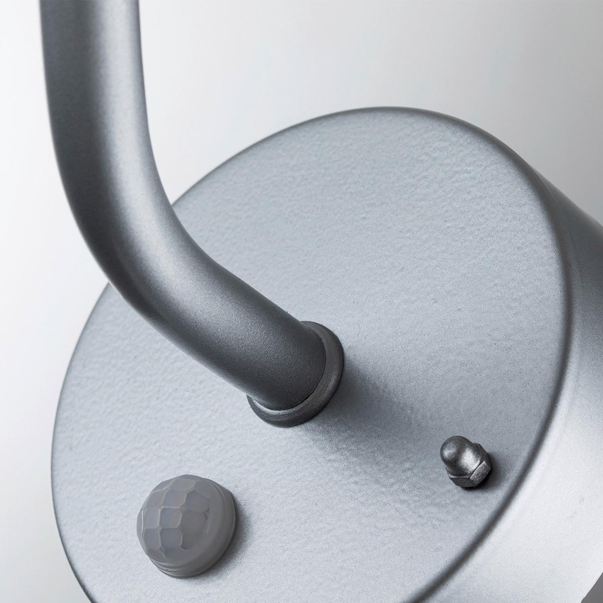 AUSSENWANDLEUCHTE KLAMPENBORG-PIR-SIL - Silberfarben, KONVENTIONELL, Glas/Metall (42/27.5/25,5cm) - Elstead Lighting