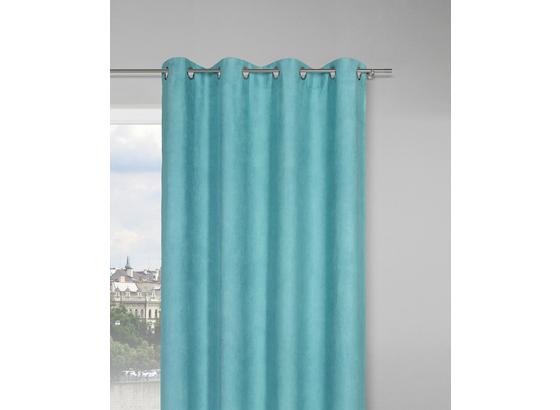 Záves S Krúžkami Velours - tyrkysová, Konvenčný, textil (140/245cm) - Mömax modern living Záves S Krúžkami Velours - tyrkysová, Konvenčný, textil (140/245cm) - Mömax modern living