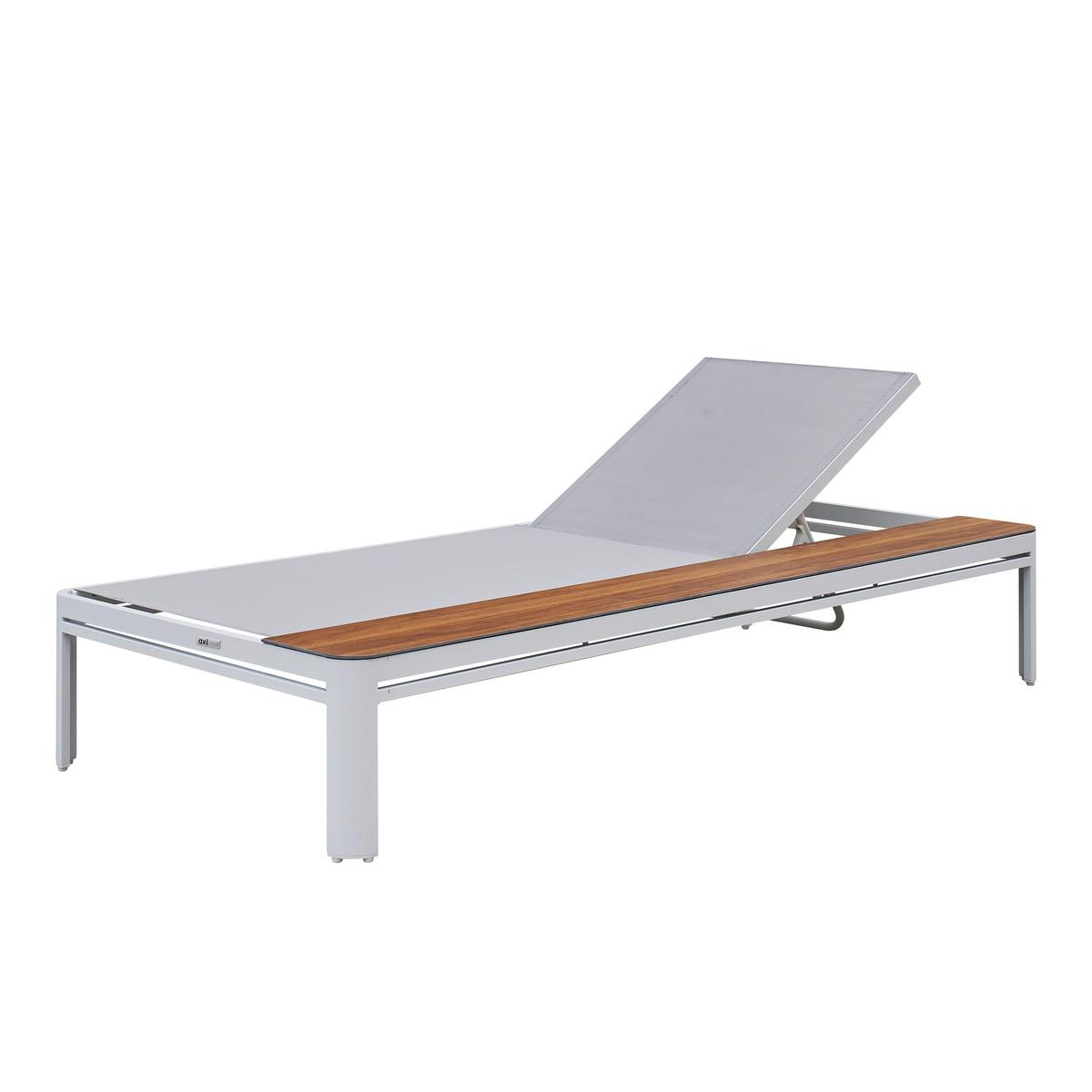 Gartenliege Kira - Eichefarben/Weiß, LIFESTYLE, Textil/Metall (200/89/32,5cm) - Ambia Garden