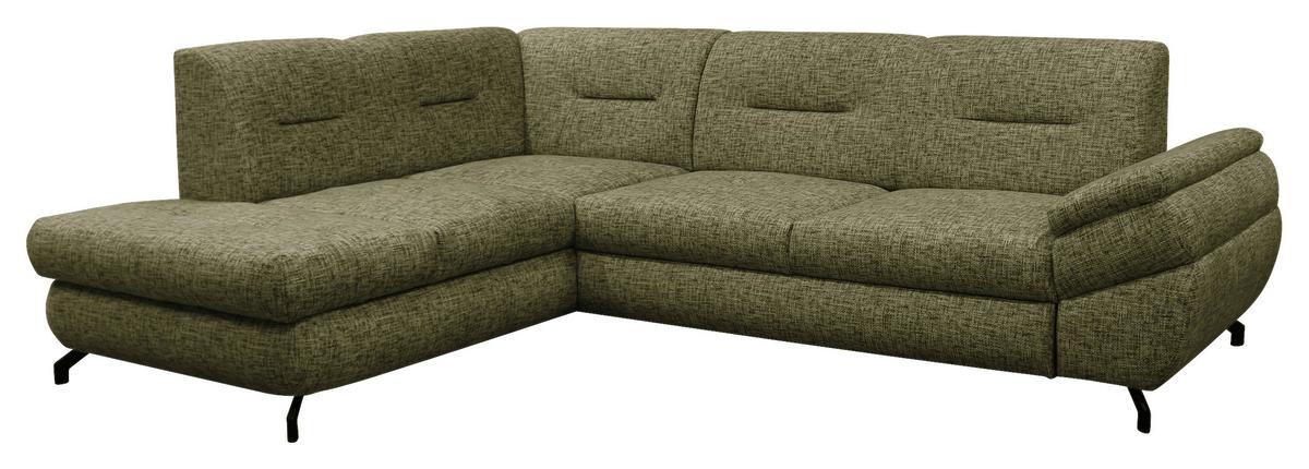 Ecksofa Imo Grün 201x274 cm - Schwarz/Grün, Design, Textil (201/274cm) - MID.YOU