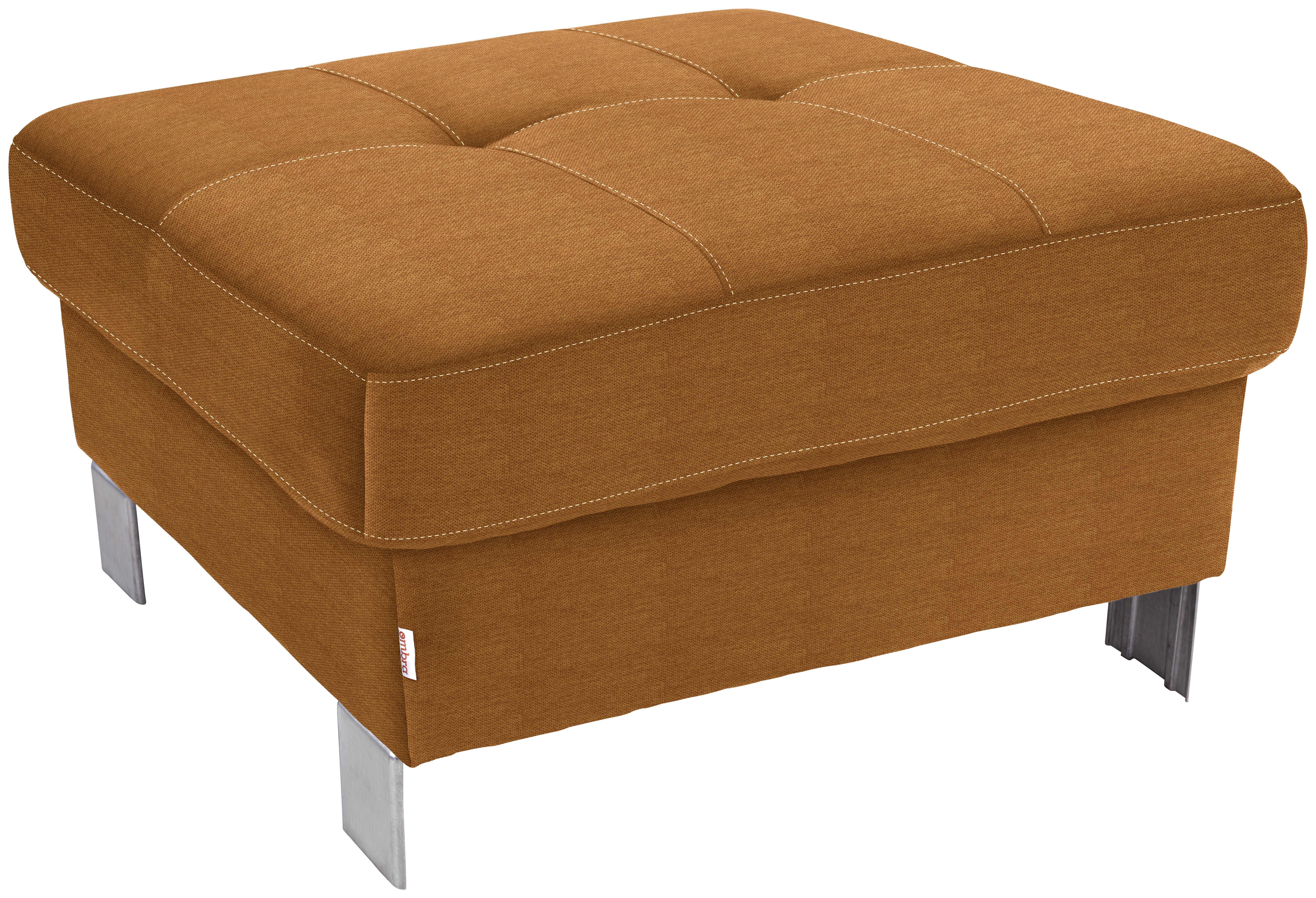 Taburet Savona - oranžová, Moderný, textil (90/44/73cm) - Ombra