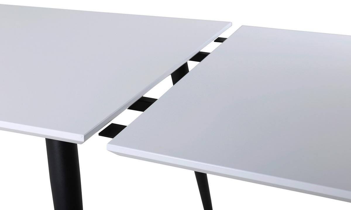 Esstisch Jimmy - Schwarz/Weiß, Design, Kunststoff/Metall (195/90/76cm) - Livetastic