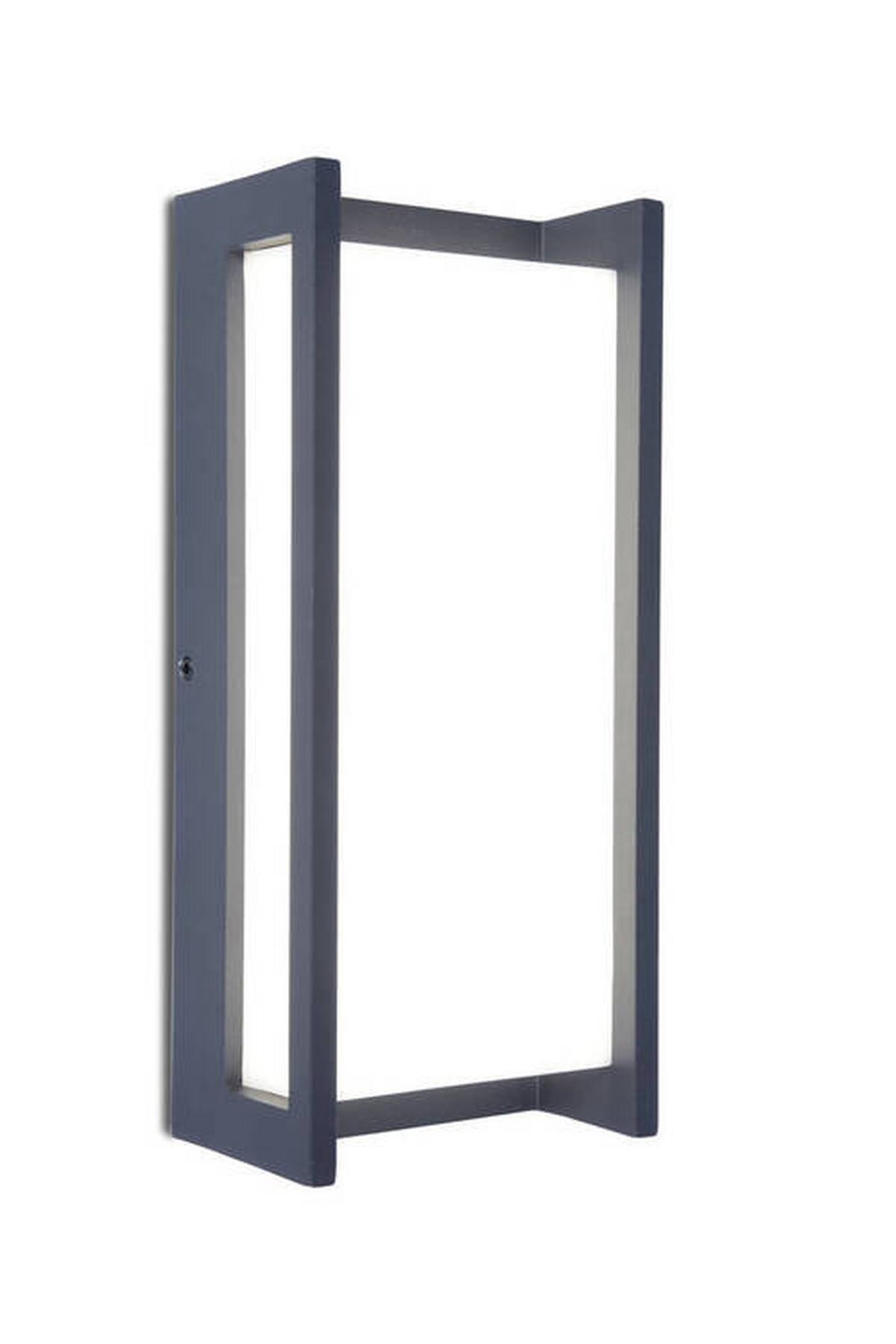 Außenwandleuchte Qubo 18w Kunststoff Metall, Wandmontage - Anthrazit/Weiß, Design, Kunststoff/Metall (22,00cm)