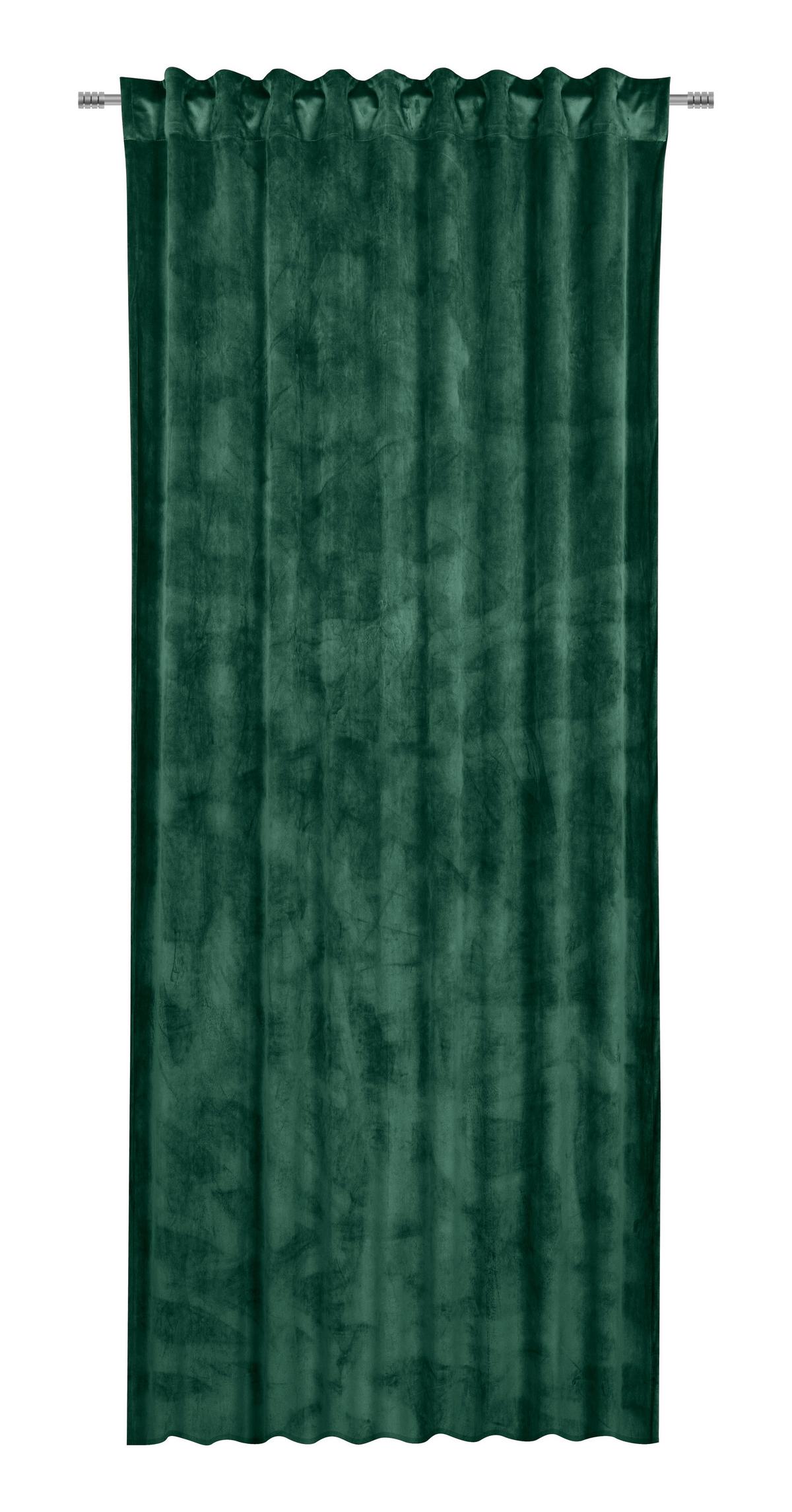 HOTOVÝ ZÁVĚS Viola, 140/245cm, tmavě zelená - tmavě zelená, Konvenční, textil (140/245cm) - Premium Living