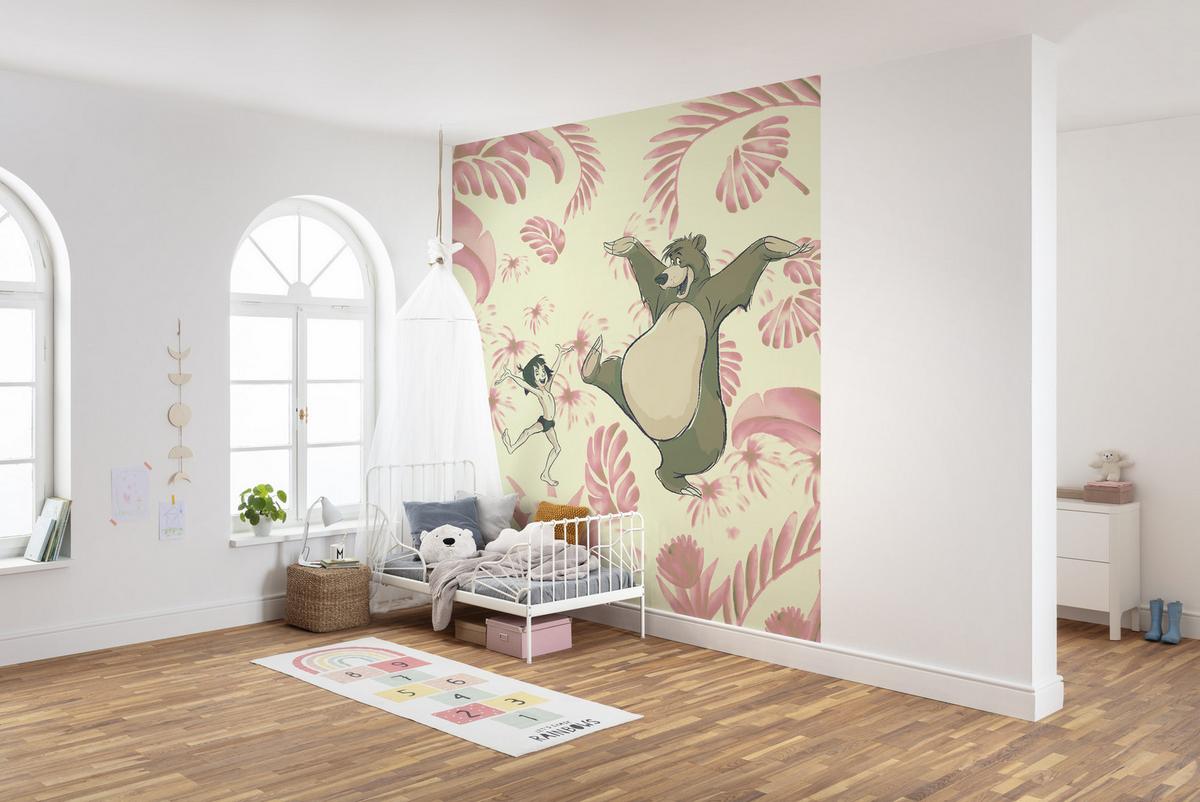 Fototapete Dance The Jungle - Blau/Lila, Trend, Textil (250/280cm)