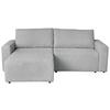 Ecksofa Dallas Boucle Grau 173x258 cm - Schwarz/Grau, MODERN, Holz/Kunststoff (173/258cm)