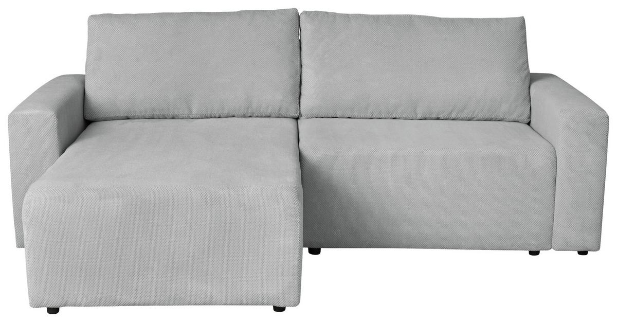 Ecksofa Dallas Boucle Grau 173x258 cm - Schwarz/Grau, MODERN, Holz/Kunststoff (173/258cm)