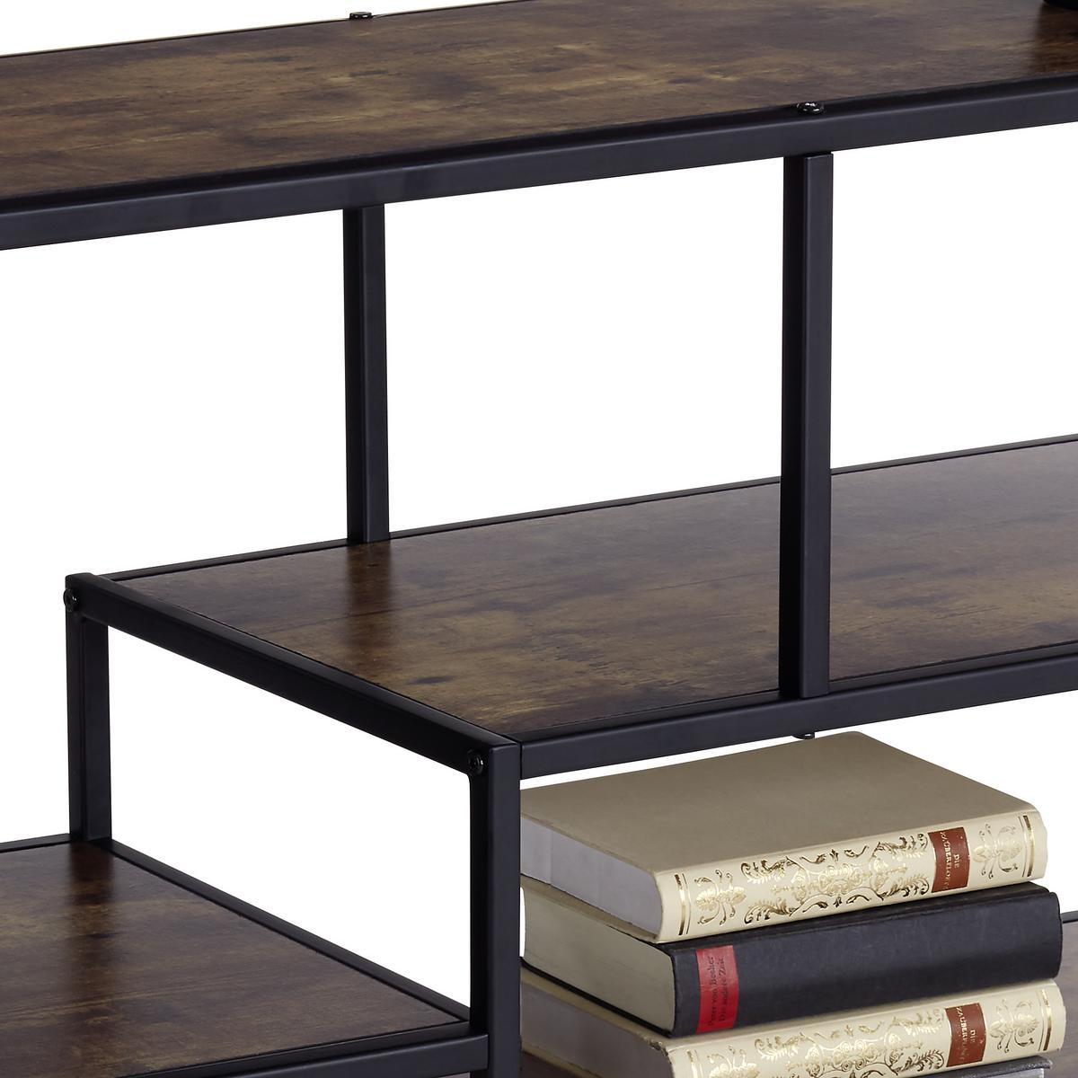 Regal Industry B 114cm, Naturfarben/Schwarz - Schwarz/Naturfarben, MODERN, Holzwerkstoff/Metall (114/78/33cm) - MID.YOU