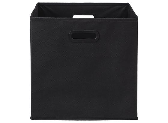 Skladací Box Elli -ext- -top- - čierna, Moderný, kartón/textil (33/33/32cm) - Modern Living Skladací Box Elli -ext- -top- - čierna, Moderný, kartón/textil (33/33/32cm) - Modern Living