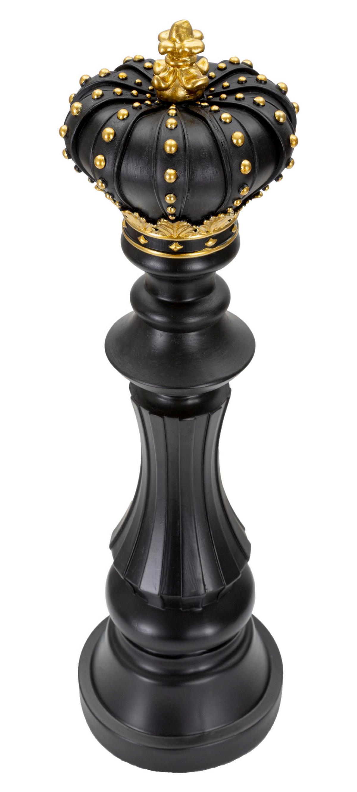 SOCHA KING - čierna/zlatá, Basics, plast (14/50/14cm)