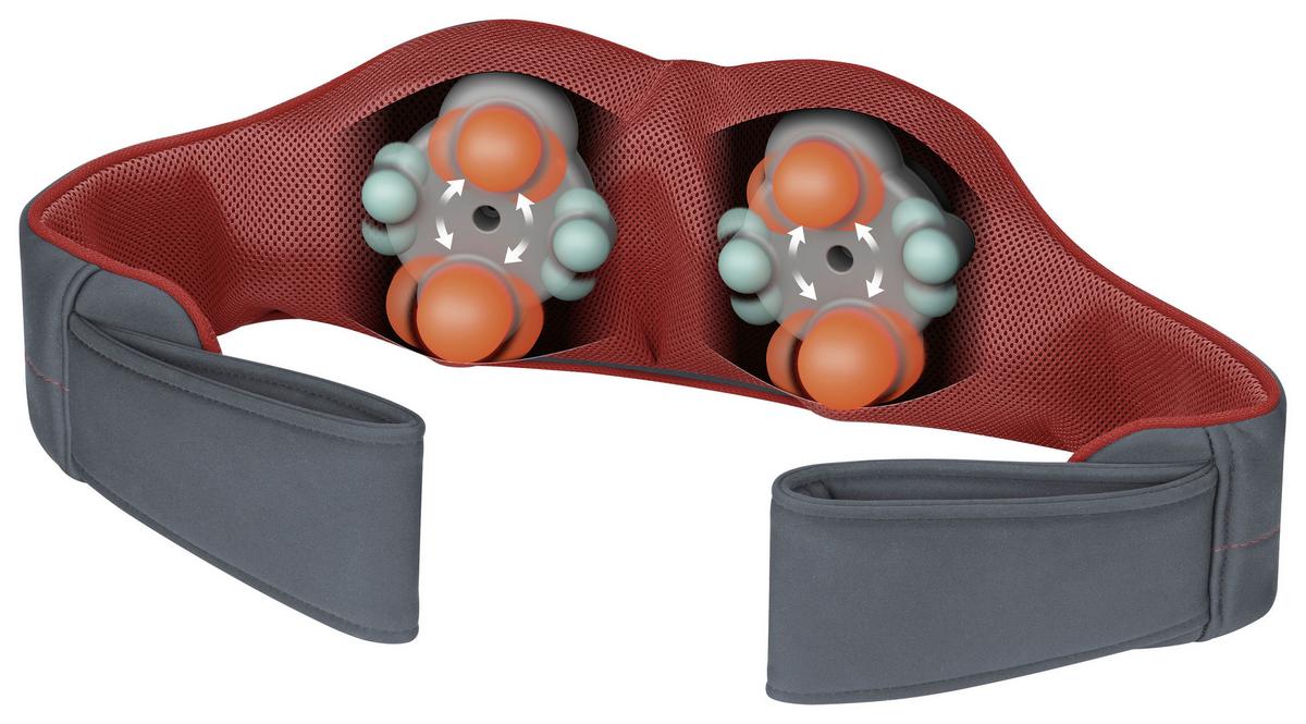 Massagegerät Gürtel mit Wärmefunktion - Grau, KONVENTIONELL, Kunststoff (40,8/17,7/18cm) - Beurer