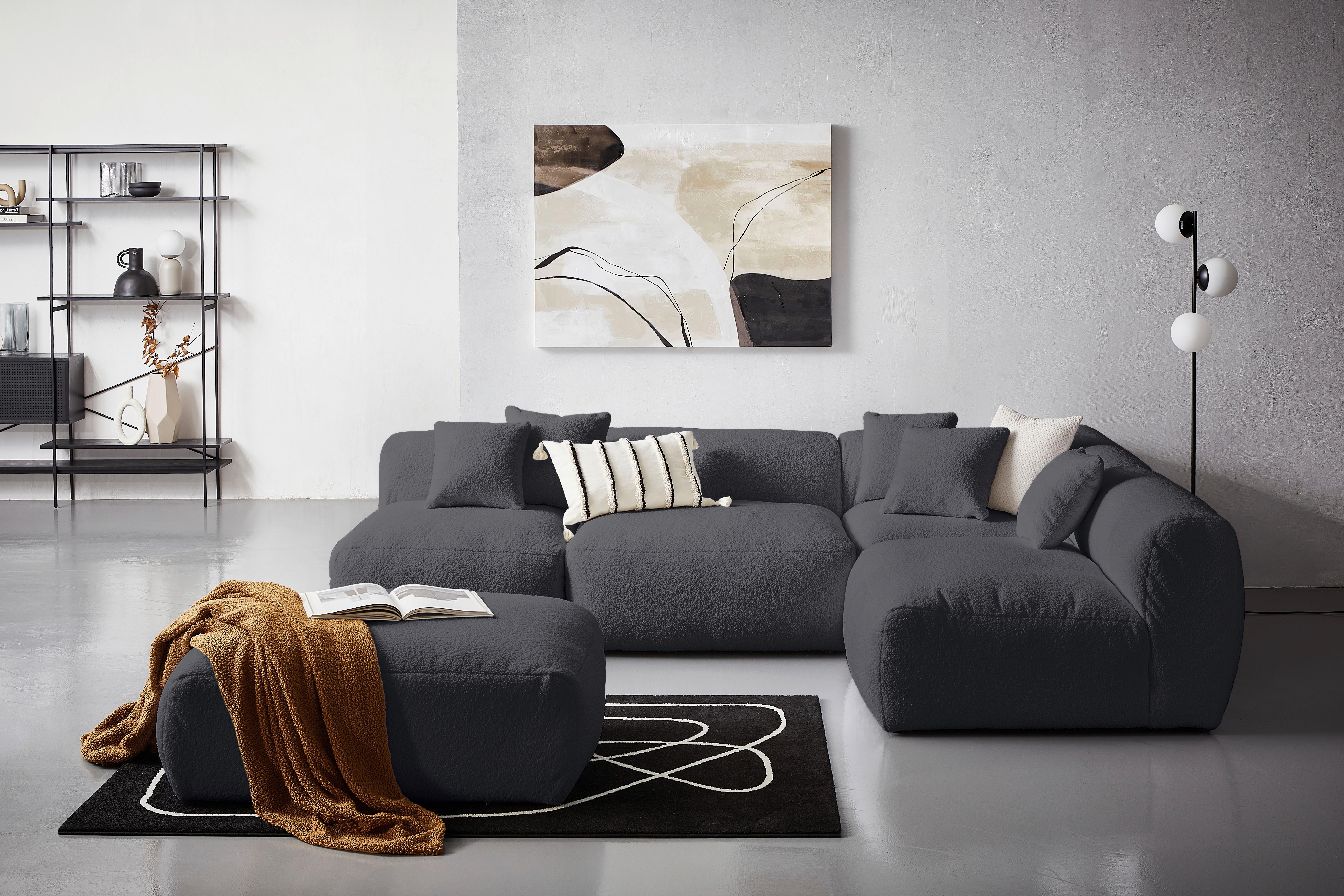 Modul Sofa Bloom 2er-sofa Dunkelgrau - Dunkelgrau, Trend, Textil (100/70/122cm) - Livetastic